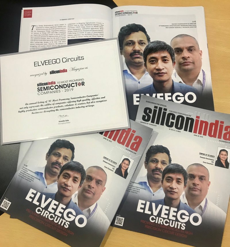 ELVEEGO Circuits selected as one of Top 10 Most Promising Semiconductor Companies of 2019 