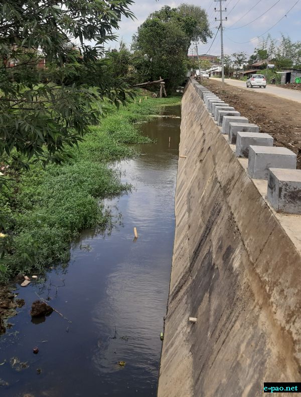  Retaining Walls, Road expansion and Flooding in Moirang   