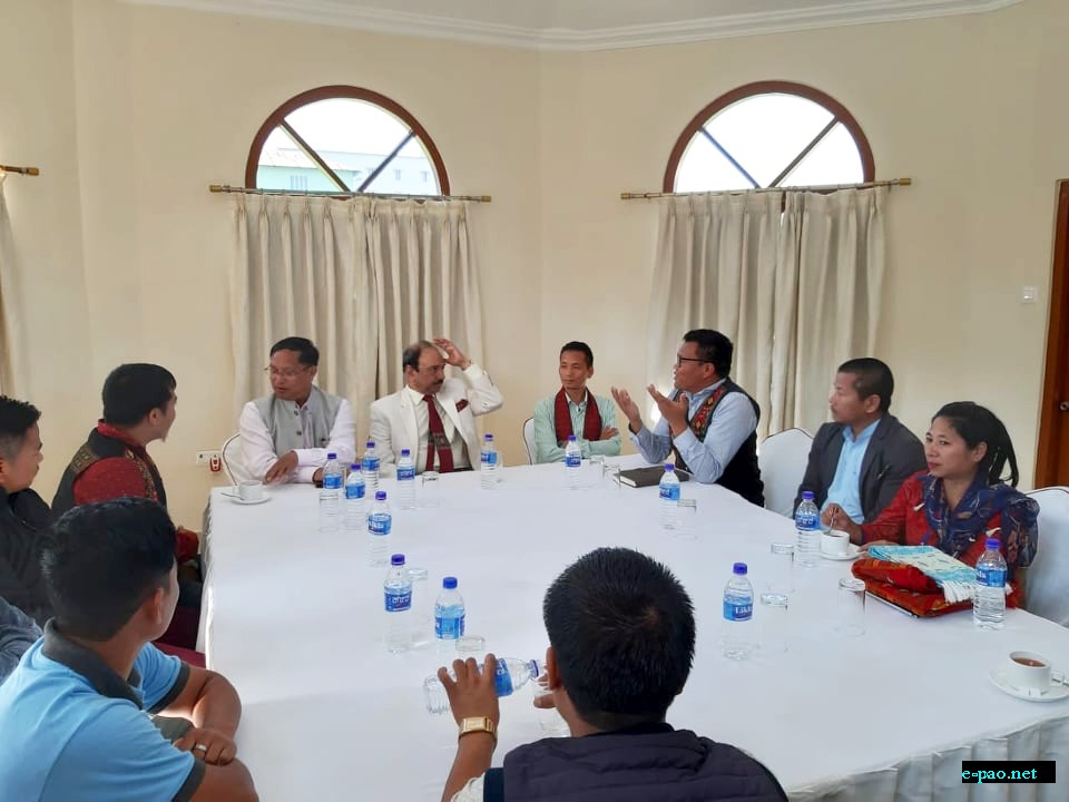  AB Mathur meets  Thadou Students Leaders on  May 1 2019 at Hotel Imphal   
