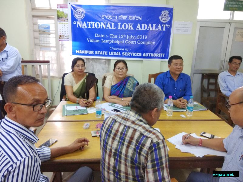  National Lok Adalat at Lamphel Court Complex  on 13th July, 2019 