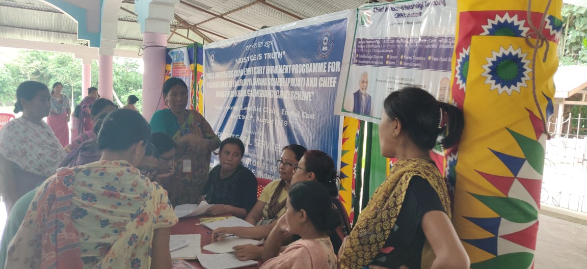  Beneficiary Enrolment Program for PMJAY and CMHT scheme at Thongju on 29th of August 2019