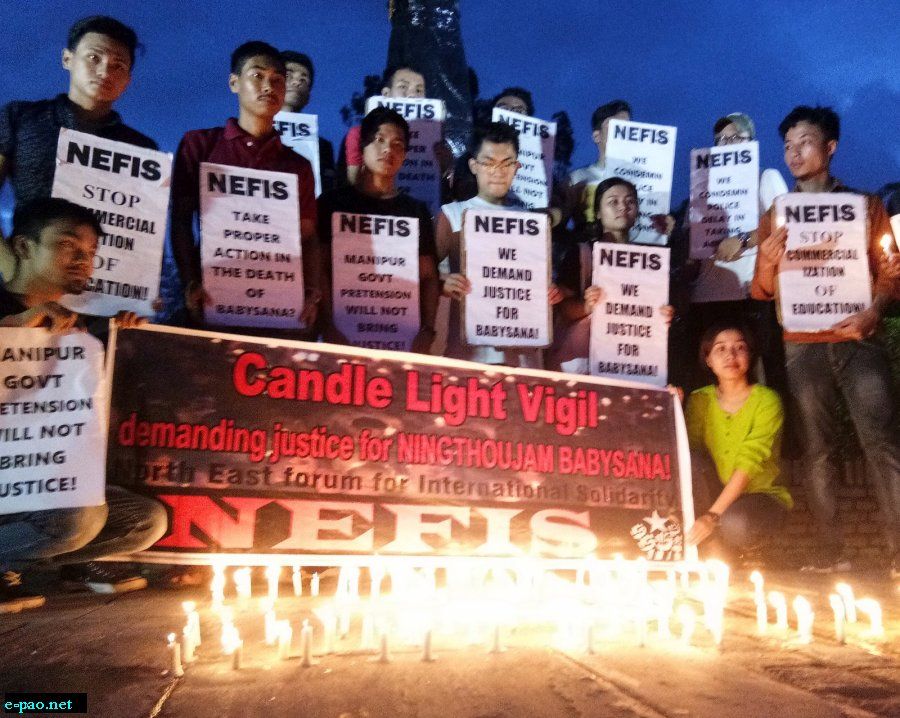  Candle Light at Delhi University demanding Justice for Babysana 