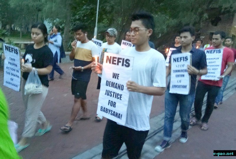  Candle Light at Delhi University demanding Justice for Babysana 