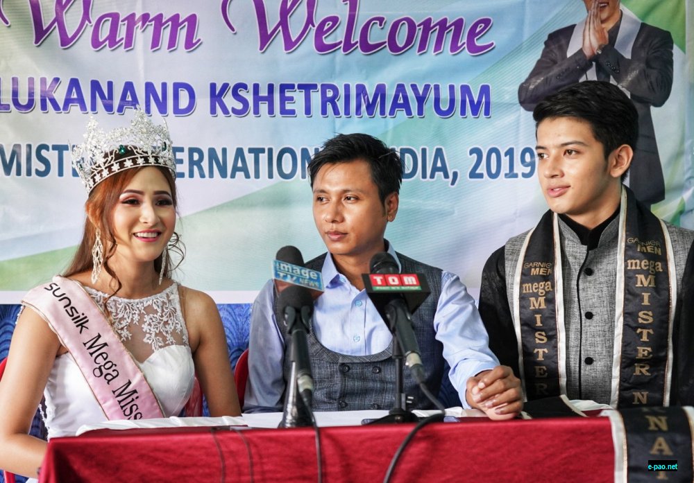  (L-R) Langpoklakpam Melody, Abhijit Singha and Lukanand Kshetrimayum address a press conference in Manipur Press Club on 18 August 2019 