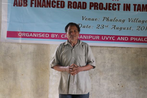 a bhalok elder sharing concerns with the massive impacts of the ADB road prjoect in Bhalok village  on 23 August 2019 