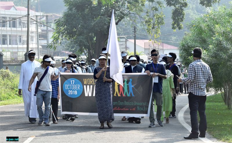  World Blind Walk Held in Assam Don Bosco University 