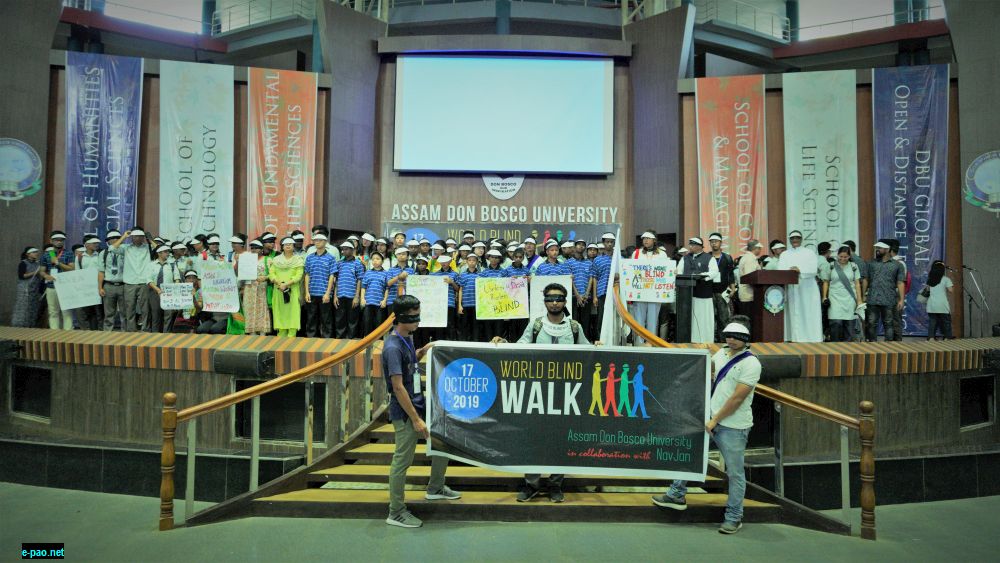  World Blind Walk Held in Assam Don Bosco University 