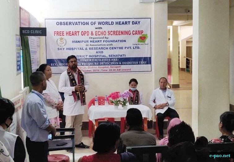  Free Heart Camp at Senapati  District Hospital  on 11th October 2019 