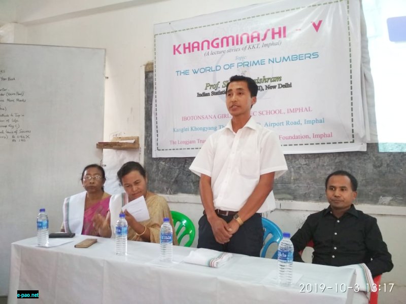    Dr Jaideva Director KKT : Khangminashi-V at Ibotonsana Girls' Hr Sec School, Imphal 