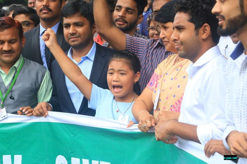  Licypriya protest in front of the Parliament House to enact the climate change law 
