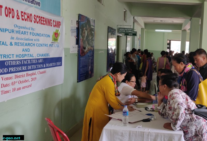  Free Heart Camp at  District Hospital, Chandel on 3rd October 2019 