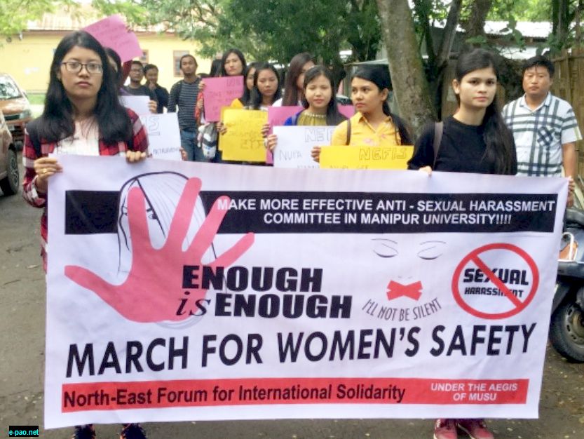  'March for Womens Safety' in Manipur University campus on  October 22nd 2019 