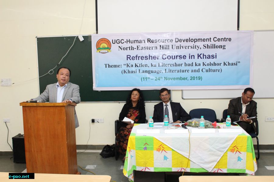   UGC Sponsored  Refresher course in Khasi subject begins at NEHU  