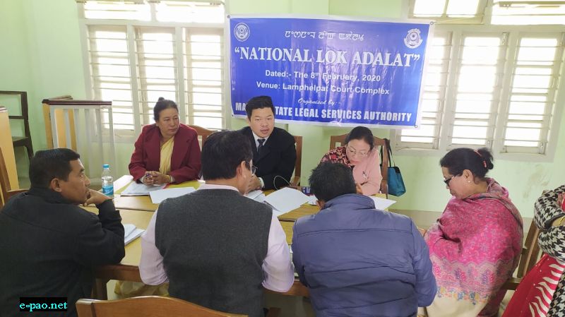  National Lok Adalat at Lamphel Court on 8th February, 2020