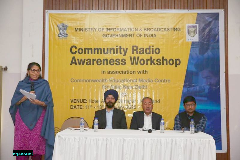  Prof Madhu Parhar, Director, CEMCA at  Community Radio Awareness Workshop for Northeast India at  Dimapur, 13th February 2020  