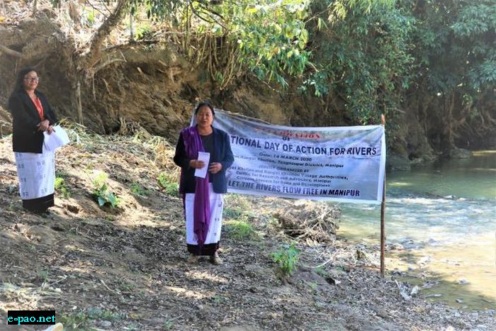   A Maring women sharing on protection of Sengvai River at International Rivers Day at Kangoi on 14 March 20  
