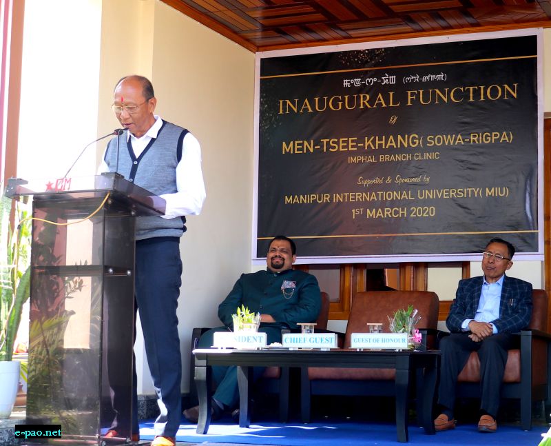  Men-Tsee-Khang Imphal branch clinic opens in  Manipur International University (MIU) on 01st March 2020 