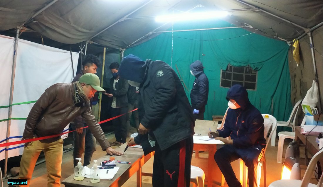 COVID-19 :: Scene of  screening for Corona Virus at Mao Gate, Senapati District, Manipur  :: April 11 2020