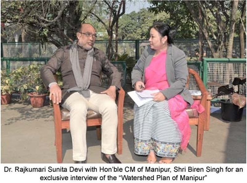  Dr Rajkumari Sunita Devi with  Chief Minister of Manipur , N Biren Singh 