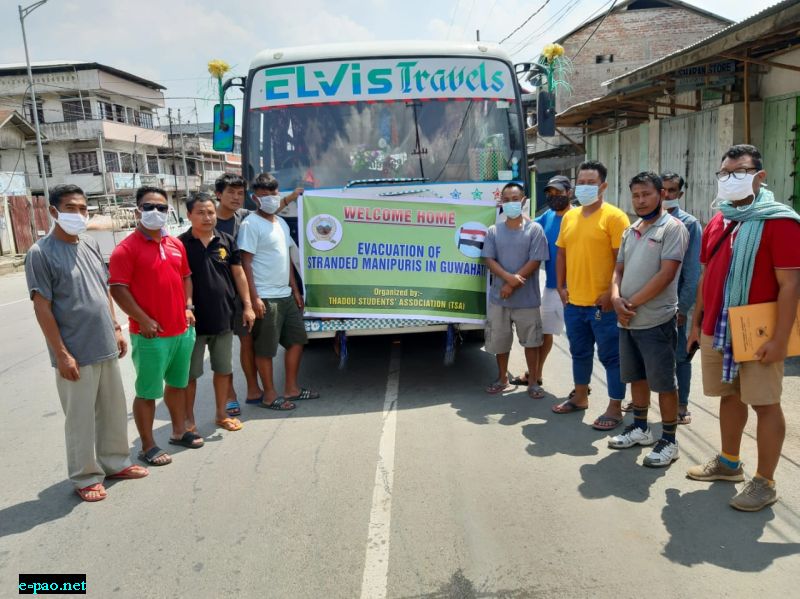  Flagged-off Bus for Stranded Manipuris in Guwahati 