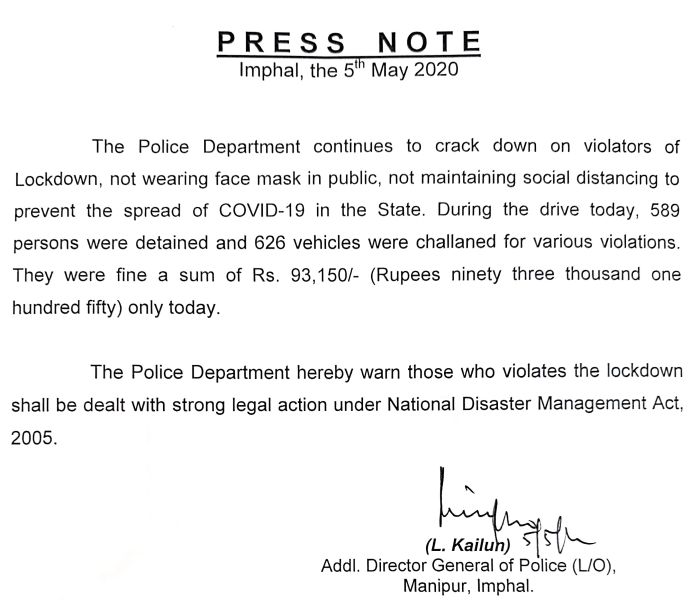   COVID-19: Crackdown on Lockdown Violators  : 05 May 2020 