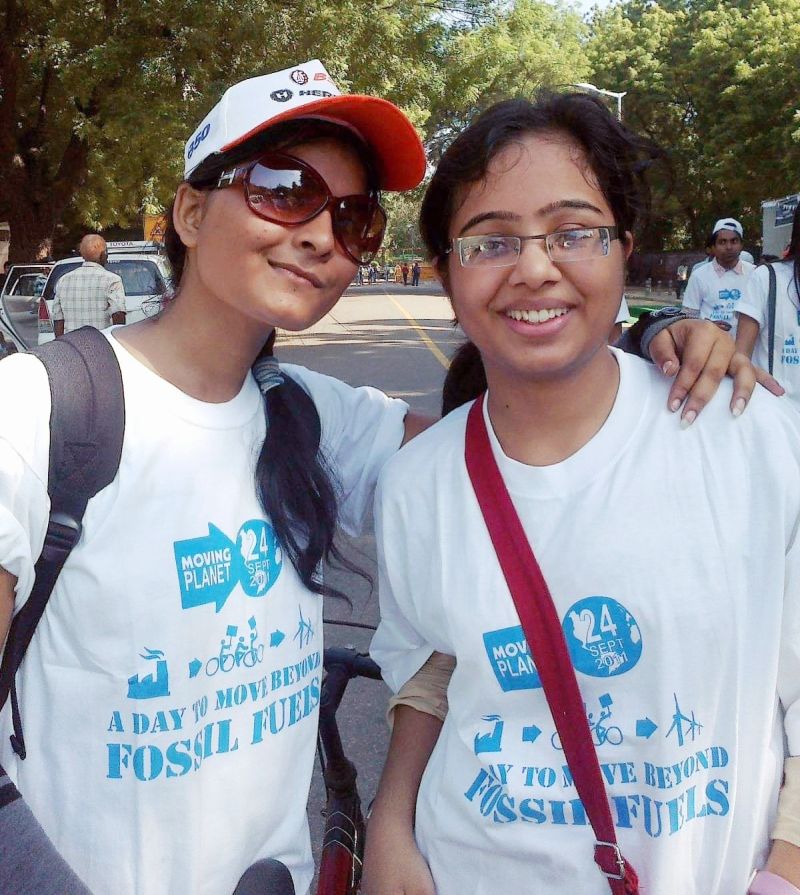  Participated in Cyclothon by Delhi 350.org Moving Planet, Ashoka Road, 11 Sept 2011. 