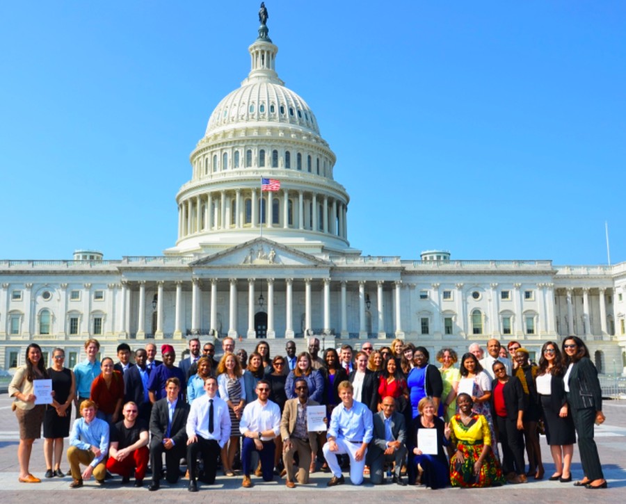 A Group  photo taken at Capitol Hill, Washington DC with many of the world's dedicated peace-builders at Peace Conclave 2019 organised by Alliance for Peace-Building  