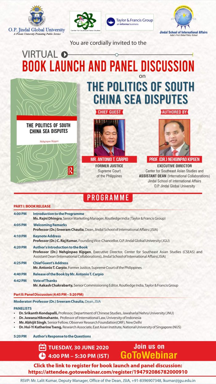  Politics of South China Sea disputes : Book launch and panel discussion 