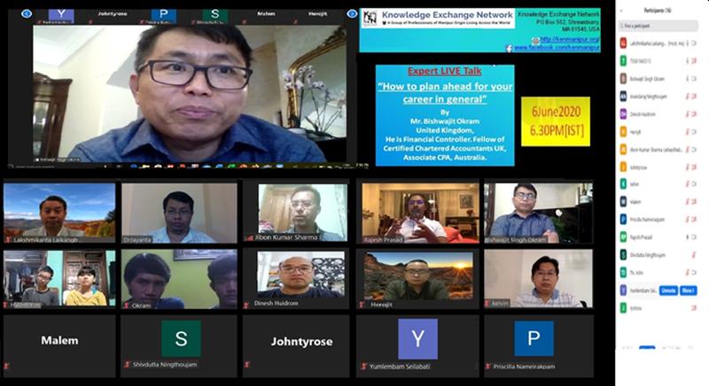  Virtual/Live meeting with youth of Manipur amidst COVID 19 lockdown 