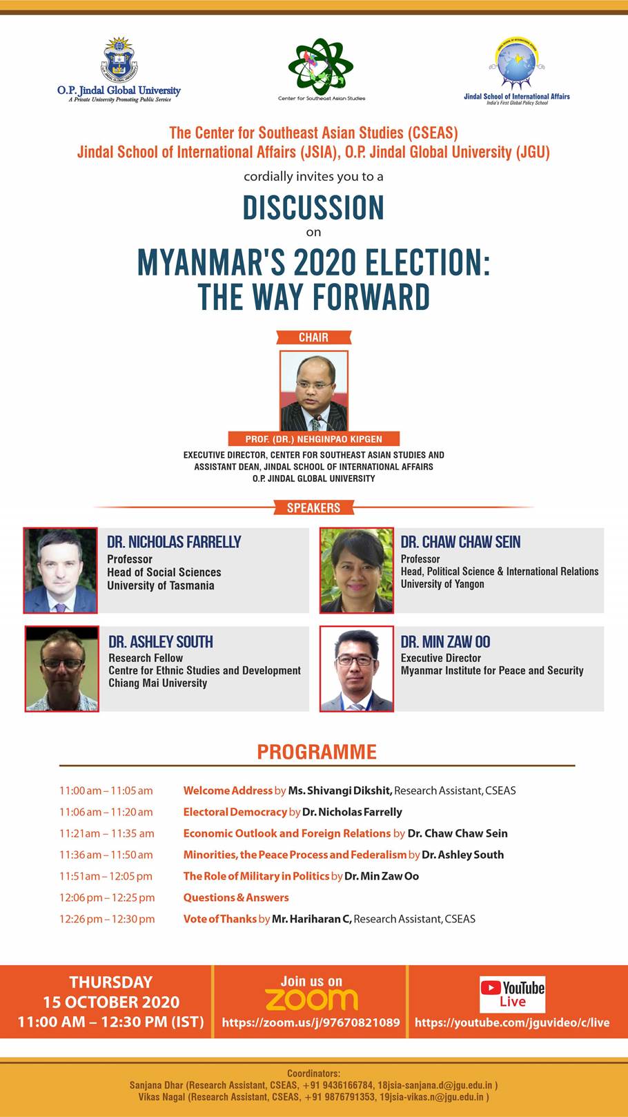  Discussion : Myanmar's 2020 Election: The Way Forward 