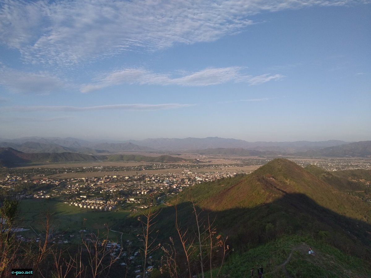 Imphal City as seen from Langol hills on 17th May 2020