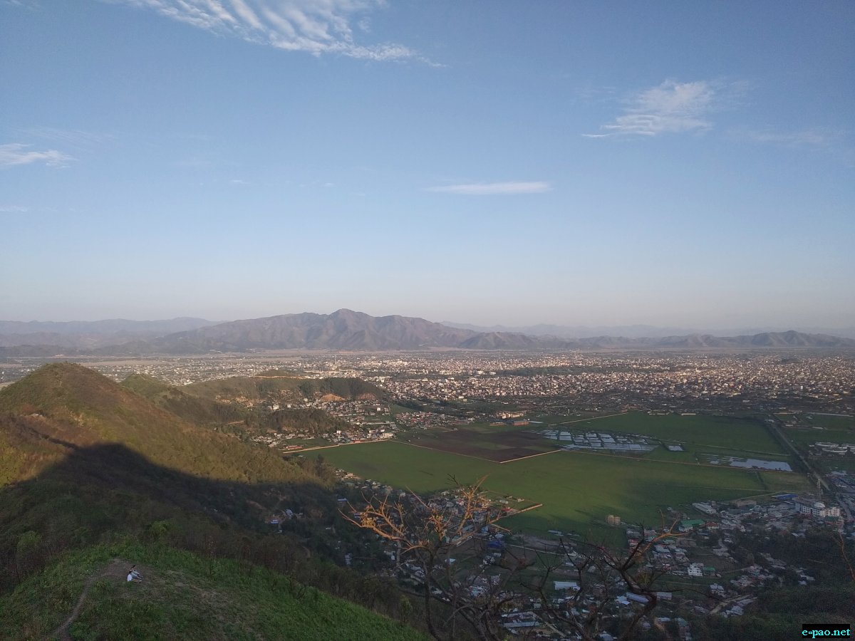 Imphal City as seen from Langol hills on 17th May 2020
