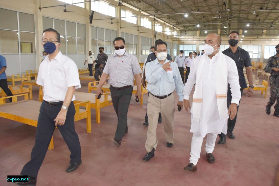  COVID Care Centre inspection at Bal Bhawan and National Sport University, Khuman Lampak  - October 02nd 2020 