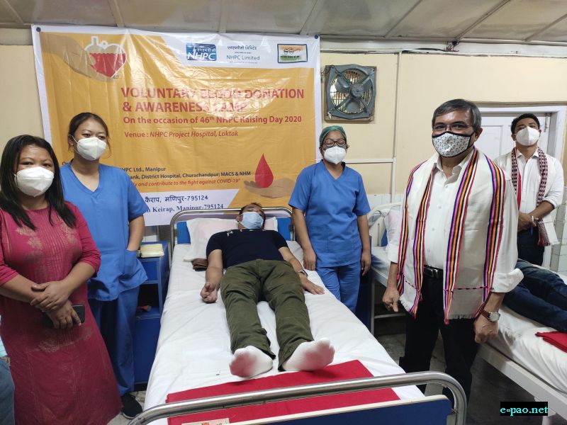  Voluntary Blood Donation Camp at Loktak Project Hospital on 3rd November, 2020 
