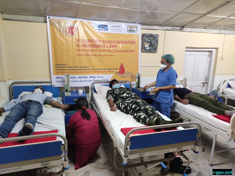   Voluntary Blood Donation Camp at Loktak Project Hospital on 3rd November, 2020  