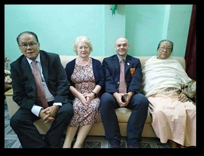 Rani Kherdani (6th Rani) at her residence with Author, Margaret, Neil Irengbam :  November 2019