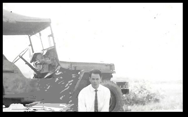  Author in 1964, with his jeep assembled in 1948 from the salvage depots of WWII  