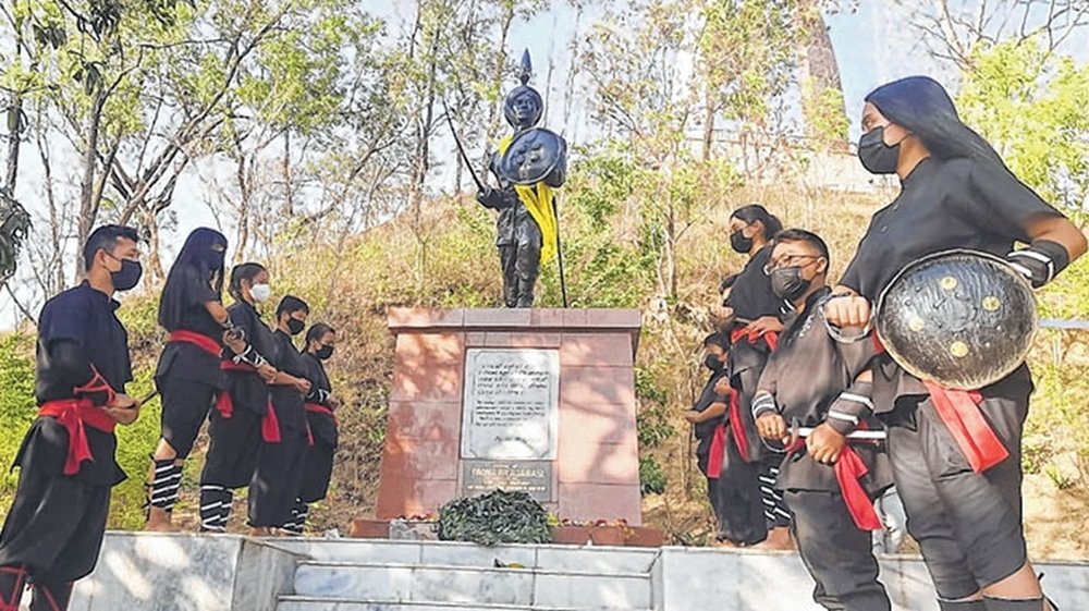 Homage to martyrs of Khongjom War on Khongjom Day with a Thang Ta presentation :: April 23 2021