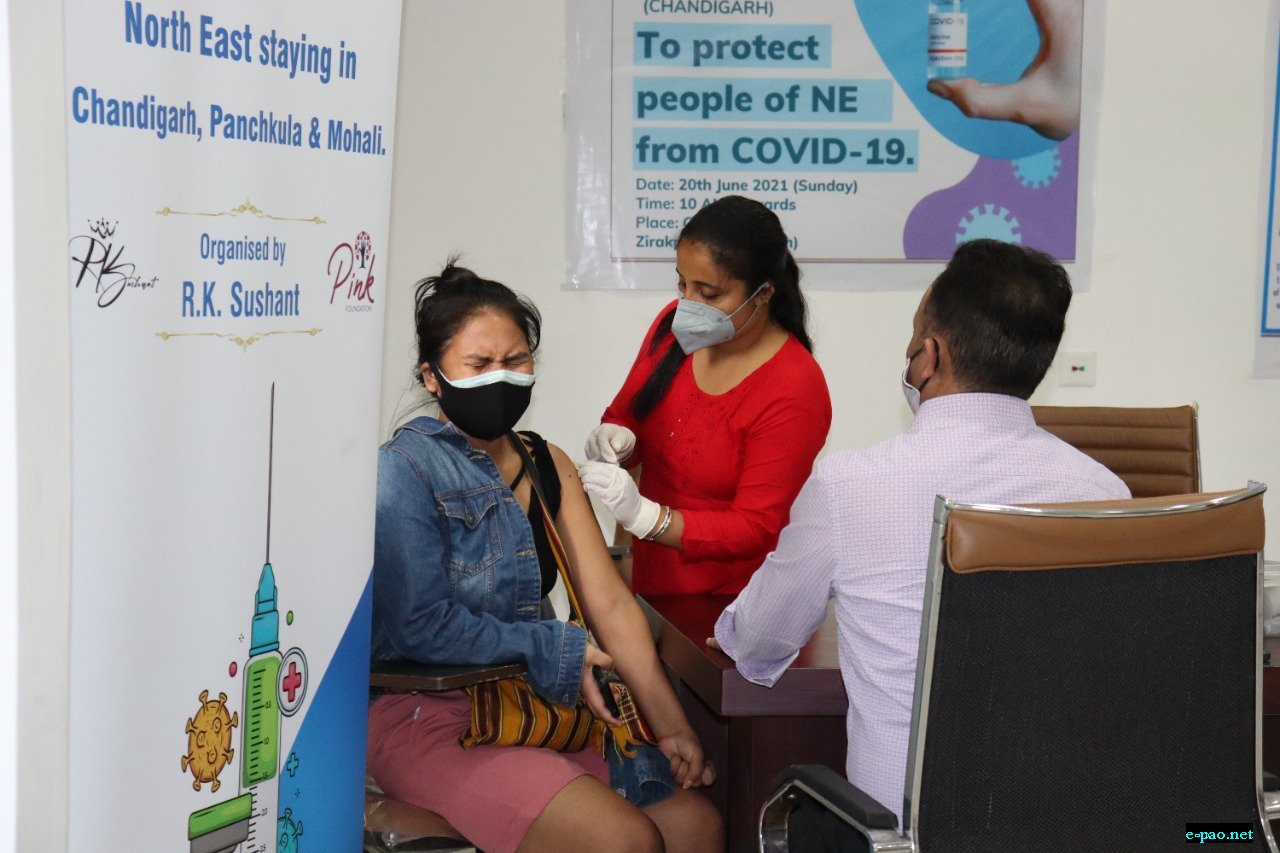 2nd COVID-19 Vaccination Camp For Northeast People at Zirakpur, Punjab :: June 20th, 2021