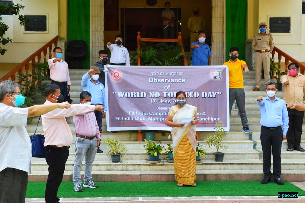  'World No Tobacco Day' observed  at Manipur University, Canchipur on 31st May 2021  