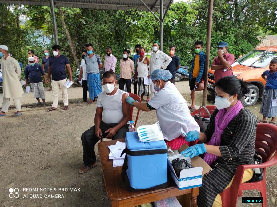  Vaccination drive at Kwakta ward 7, Bishnupur 