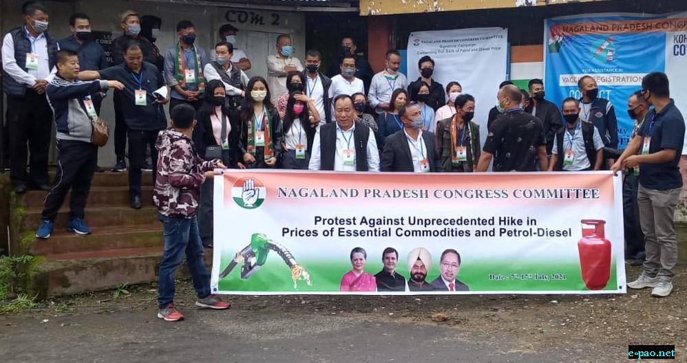  Rise in prices of essential commodities protest in Nagaland