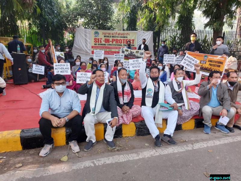  Sit In Protest for inclusion of Meetei in ST (Scheduled Tribes) list at Jantar Mantar, Delhi on 28th November 2021  