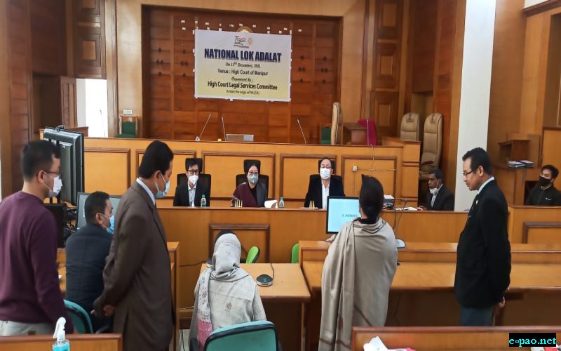 The last National Lok Adalat for year 2021 at High Court of Manipur, Imphal :: 11th December, 2021