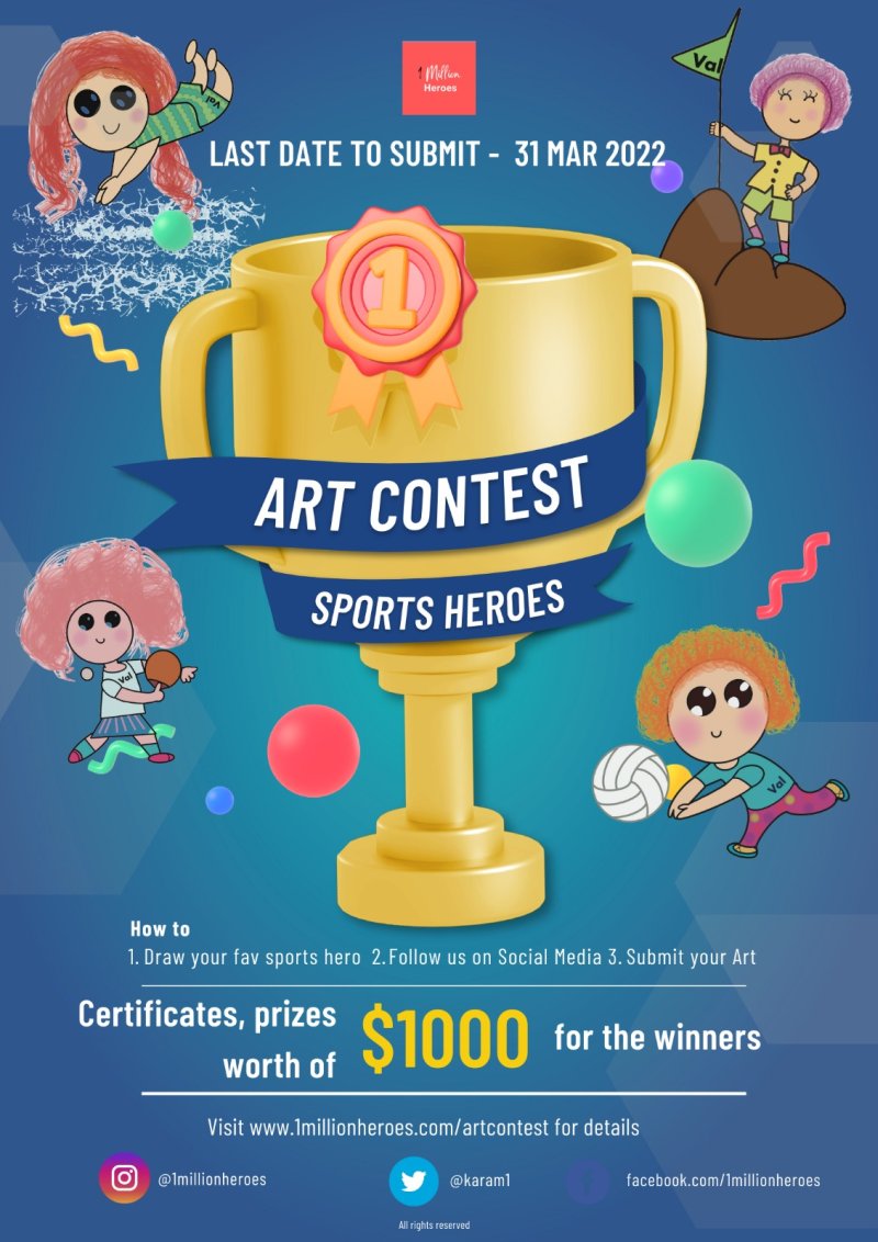  Art Contest on the theme 'The Heroes we Aspire'  
