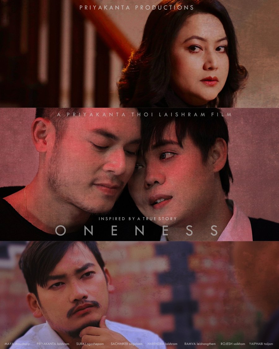 Official poster of Manipur's first gay themed movie 'Oneness' launched  