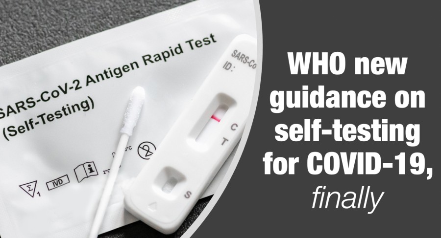  WHO publishes new guidance on self-testing 