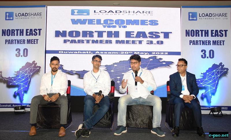  L-R – Biman Debnath, Director Operations, LoadShare; Raghuram Talluri, Co-founder, CEO, LoadShare; Rakib Ahmed, Co-founder, LoadShare and Kandarpa Rajkonwar, Senior Director Operation, LoadShare addressing media about expansion plans in Northeast