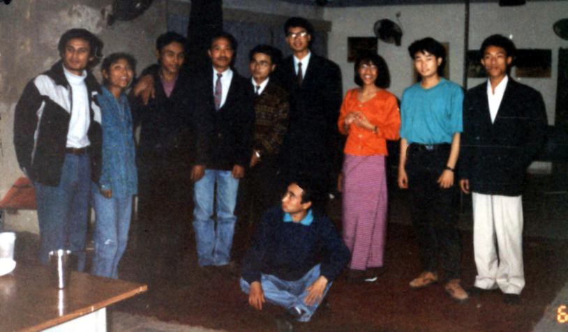 MSAD Office-Bearers, Executive Members & Well Wishers, 1992-93 ; Standing (R-L facing): Homen, Nicky, Binalakshmi, Kokpi, Arudra, Ibomcha, Kishan, Memthoi, Farooque; Sitting: Dinesh
