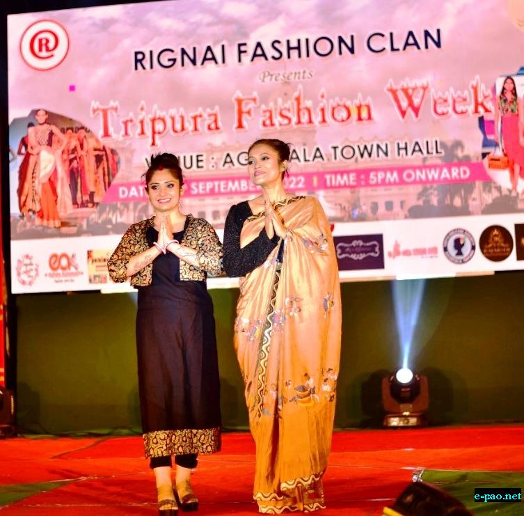 Dr Rakhi Debbarma, CEO Tripura Fashion Week and Rignai Fashion Clan and Debasree Das Debbarma, ppresident Rignai Fashion Clan during Tripura Fashion Week 